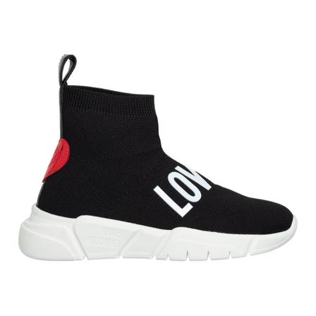 Love Moschino women's Schoenen high top trainers sneakers , Zwart , Dames , Maat: 36 EU