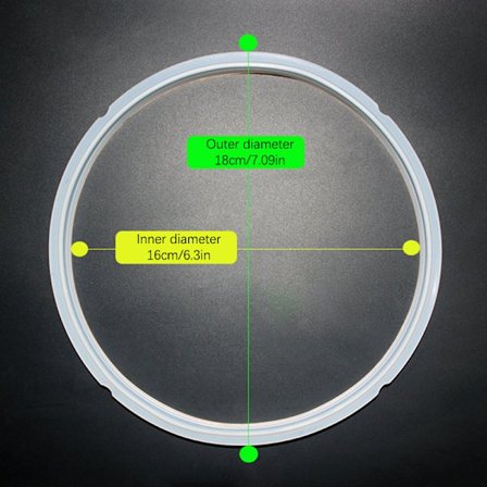18-24 cm Silikonerstatning klar pakning Hjemmetrykkkoker