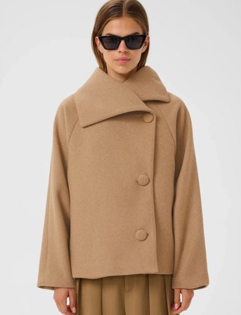 InWear Perryiw Short Coat R - Beige - 38