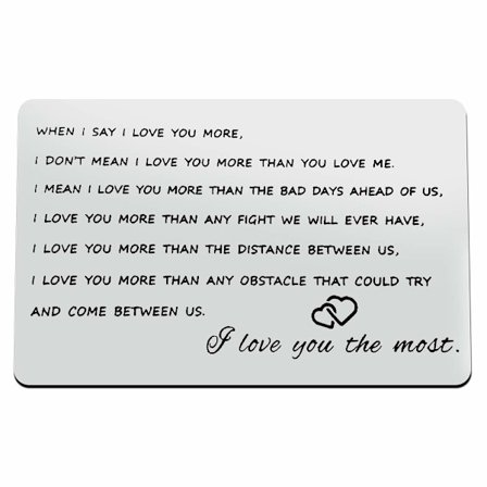 Graverade plånbokskort för honom - Graverade plånbokskort för pojkvän, make, fars dag, alla hjärtans dag, julklappar, födelsedagspresenter—yux