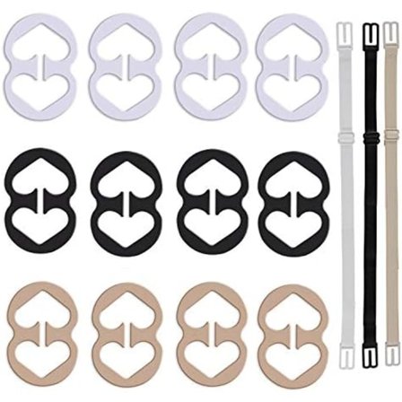 BH-klämma, BH-förlängare 3 Hakar, BH-klämmor och BH-bandshållare - Dölj Band - Dekolleté-kontroll