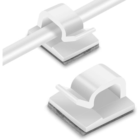 60 stk kabelklemmer, finisher-kabelklemme, selvklebende