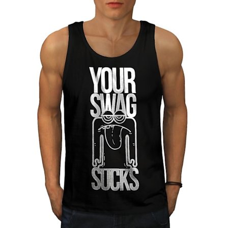 Din Swag suger roliga män Blacktank Top | Wellcoda