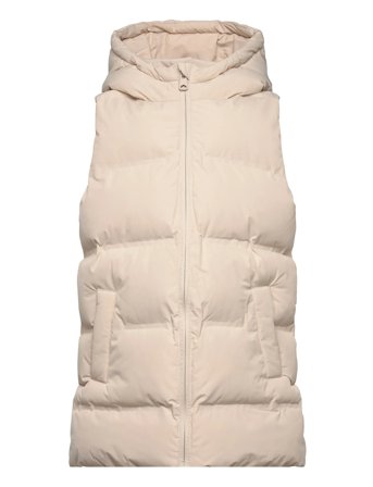 Mango Long Hooded Waistcoat - Cream - 7-8