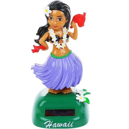 Solcelledrevet Hawaiiansk Dansende Figur Bil Dashboard Lekefigur Søt Med Solpanel Skjelvende Hode Dukke Dansende Figur Lekefigur For Soverom Familie 