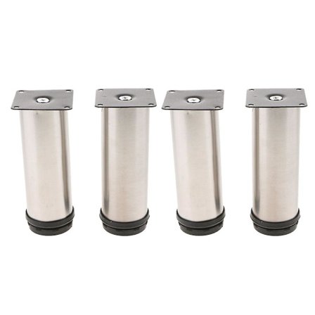 4 kpl säädettäviä sohvan jalkoja ruostumattomasta teräksestä huonekalujen jalat 15cm