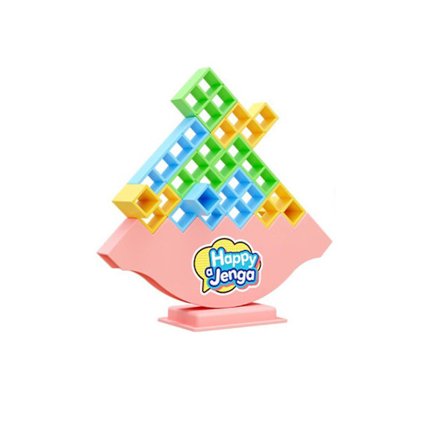 Tetra Tower Balance Game - Russisk Byggeklodser Tetris Tower Balance Game