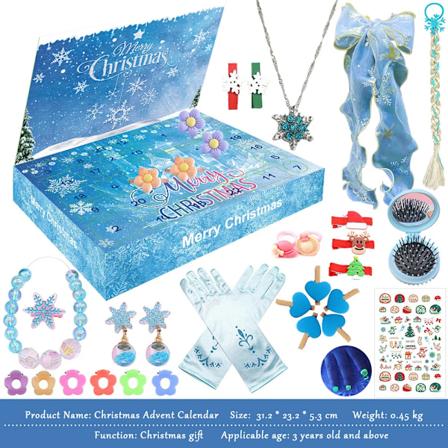 2024 Ny Jul Adventskalender Julekalender 24 Dages Nedtælling Armbånd Halskædet Blind Box Sød Enhjørning Julegave til Piger style 20
