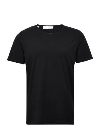 Slhluke Ss O-Neck Tee W T-shirts Short-sleeved Svart Selected Homme