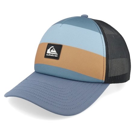 Quiksilver - Blau Trucker Cap - Emu Coop China Blue Reconnect Stripe Trucker @ Hatstore