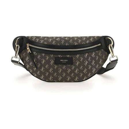 Jimmy Choo, jc monogram jacquard fabric york beltpack Brązowy, Mężczyzna, Rozmiar: ONE Size