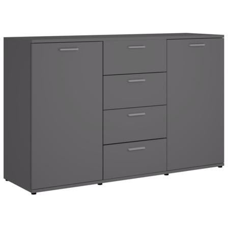 Vidaxl Skänk Grå 120x35,5x75 Cm Konstruerat Trä Grå