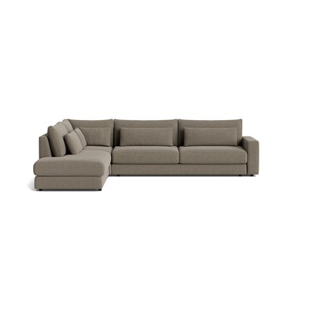 Sevilla Ecksofa, links, Nordic Grau, einfarbig, modernes Design, bequeme Federung, hochwertige Polsterung für maximalen Komfort, Höhe 85cm.