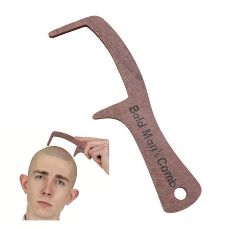 Rolig skallig mans kam, rolig skämtgåva, fars dag, practical joke, hår