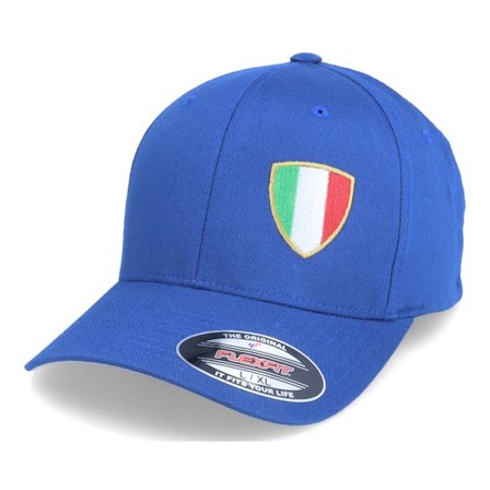 Forza - Bleu flexfit Casquette - Italy Flag Shield Blue Flexfit @ Hatstore