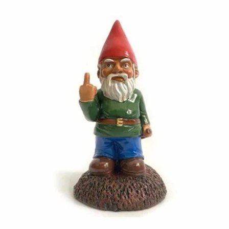 Puutarhatonttu-patsas, hauska ulkotonttu, koristeellinen tonttu, nurmikkopatsas patiolle, kuistille, puutarhaan