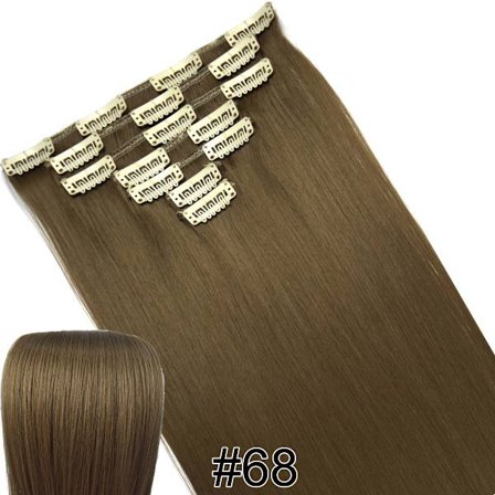 TOPREETY Värmebeständig B5 Syntetfiber 130gr Rak klämma i hårförlängningar 7006