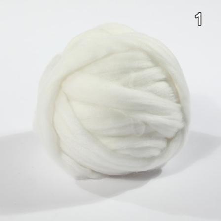 Bulky Ull Garn Chunky Arm Knitting Super Myk Giant Ball Rovin - Perfet White