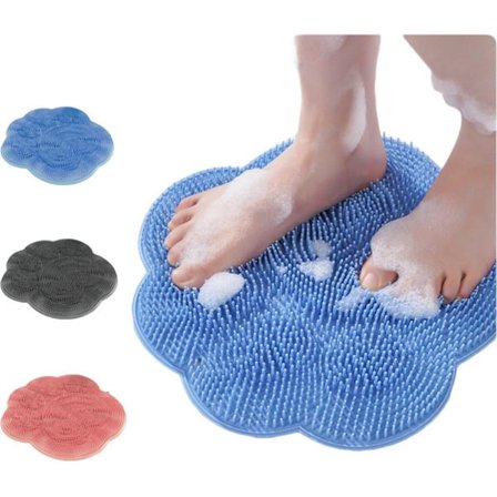 Dusjvaskematte med sugekopper – 30 x 30 cm sklisikker fot- og ryggvaskematte_OF