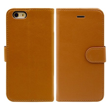 iPhone 6/6S Plånboksfodral Läder med Stativ - Brun