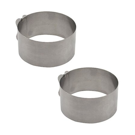 2 kpl Säädettävä Ruostumaton Teräs Vaahtomuovi Leikkuri Pyöreä Muotoinen Kakku Muotti Suklaa Muotti Koti Keittiö Leivonta Työkalu