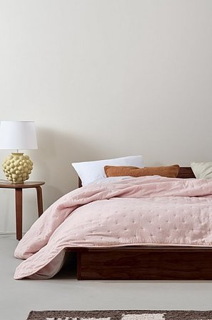 Jotex - Tagesdecke, Einzelbettgröße 150x250cm Puderrosa - CALM - Kaufe Einzelbett bei Jotex