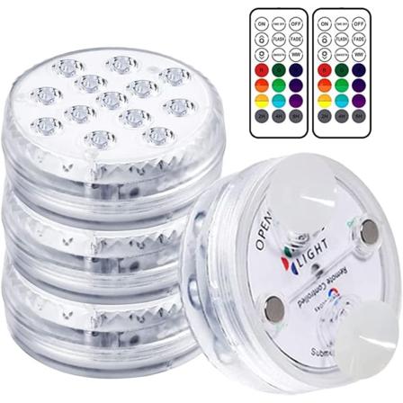 LED-bassenglys, nedsenkbare lys, lystid 30-50 timer