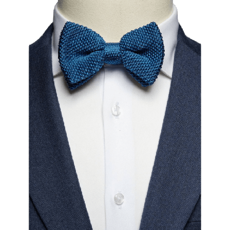 John Henric Knitted Bow Tie Kostymtillbehör Herr Blå ONESIZE
