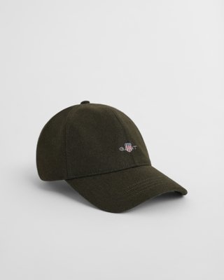 GANT - Melton caps med shield-logo til herre dusk green