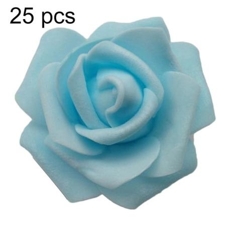 25/50/100 kpl Tekoinen Pe Vaahto Ruusu Kukka Pää Diy Hää Koti Huoneen Sisustus Sky Blue 25Pcs*