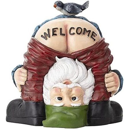 Velkommen havegnomer ornamenter statue, Sjov Vandfast Harpiks DXGHC