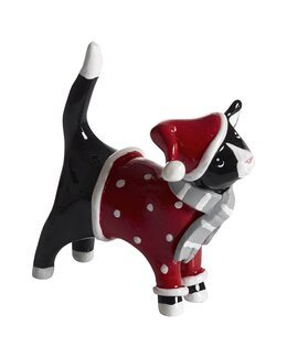 Weihnachtsdekoration Katze Dolly Rot