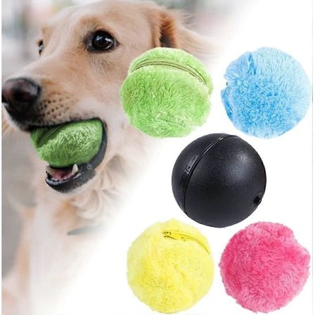 Aktiv Pet Rullebold, Automatisk PoofPlay Bold Aktiv Rullebold til Hunde, Magisk Automatisk Bold Hund Kat Interaktivt Legetøj Pludselig Elektrisk Rulle