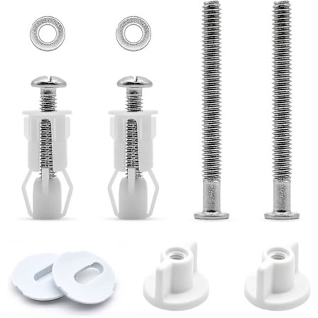 Toiletbrætsbeslag, universelle toiletbræts skruer og bolte toiletbræts hængsler bolt møtrik ekspanderende gummi topmøtrikker skruer toiletbræts 