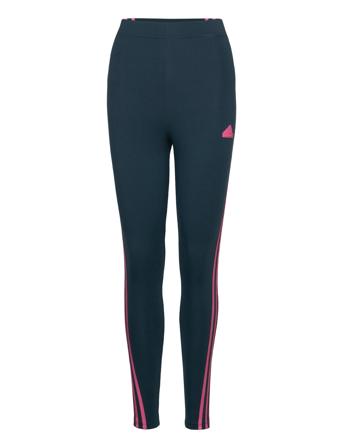 W Fi 3S Legging Leggings Blå Adidas Sportswear*Betinget Tilbud