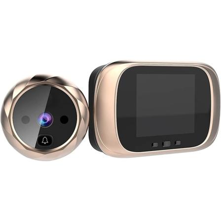 Digital dörröga dörrklocka hemmasäkerhetsmonitor med 28 tums LCD tittkamera 90 graders vidvinkel 320 * 240 bildskärmsupplösning sliver Gold