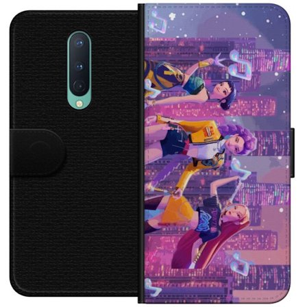 Yhteensopiva Lompakkokotelo OnePlus OnePlus 8 Tulevaisuutta ennakoiva K-Pop Demon Hunters tyttöryhmän kuvitus neonkaupungin popkulttuuriestetiikalla
