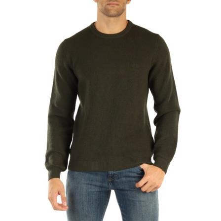 Sun68 Round-neck Strik Grøn, Herre Strik, Størrelse: XL
