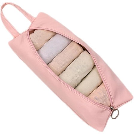 Reiseundertøysorganisator, Bærbar Vanntett BH-oppbevaringsveske, Stor Lett Sokkeveske med Håndtak, BH-organisator Kosmetisk Veske Reiseveske