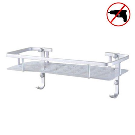 Dusjhylle Hylle Dusj Baderom Rektangulært Hjørnehylle Sølv