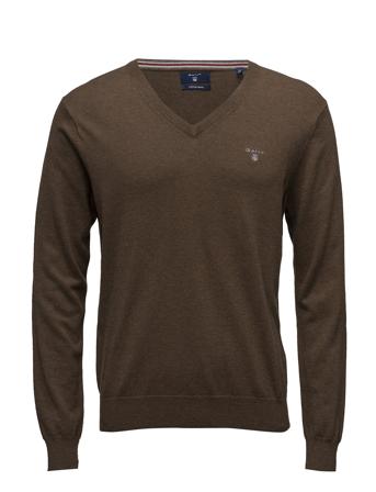 Cotton Wool V-Neck Strikkegenser V-krage Brun GANT*Betinget Tilbud