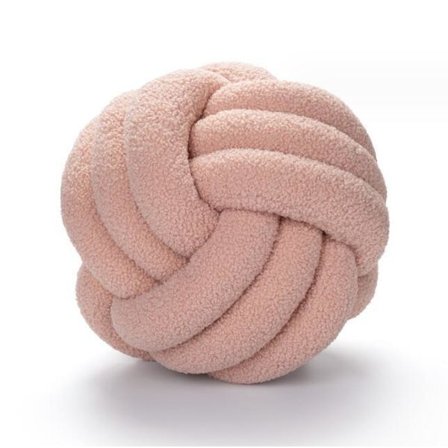 Handstickad Knuten Boll Lammull Kudde