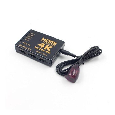HDMI växel hub IR fjärrkontroll 5-kabel 4K upplösning 3D HDMI HD