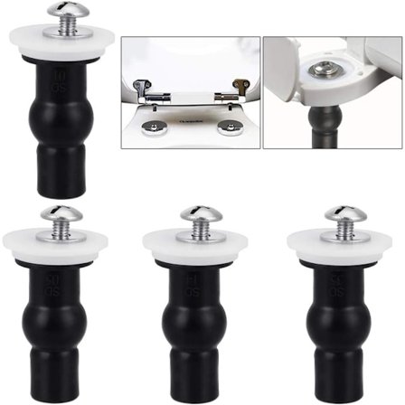 4 Fester Expanderbare Gummiskruer Passer Alle Toaletter - Svart -