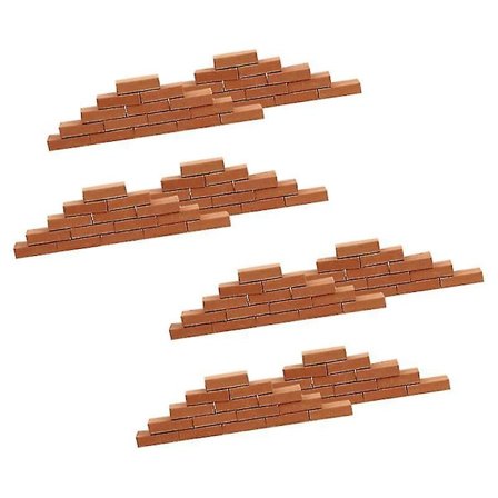 1.6X0.8cm Bruna Leksakskök & Låtsasmat 100st Miniatyrtegel Mikro Landskapstillbehör För Mini Ho