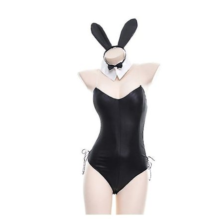 Sexig söt kaninflicka i konstläder, kanin-set för kvinnor, bra kvalitet, kan bäras till serietidningsmässor, L