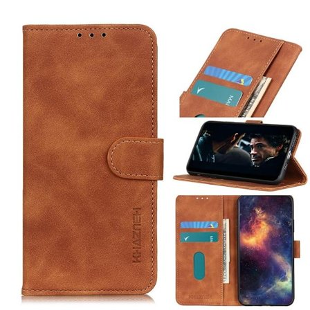 KHAZNEH Retro Wallet Cover for iPhone 12 /12 Pro - Brown