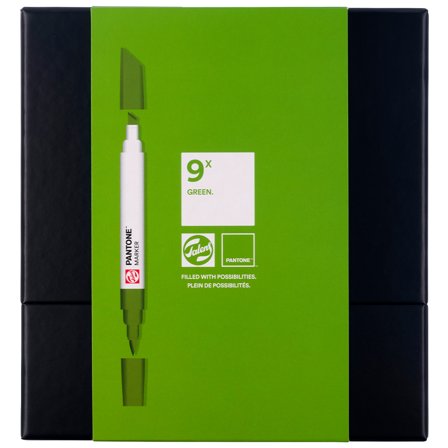 TALENS | PANTONE Marker 9-sæt Green