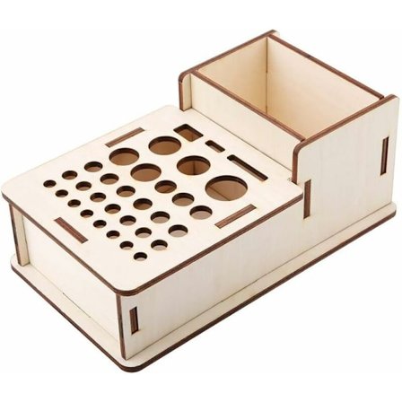 Nahkainen työkaluteline, puiset nahkatyökalut, nahkainen säilytyslaatikko, puinen työkalujen säilytyslaatikko, nahkakotelo, tarvikkeet (nahkainen 