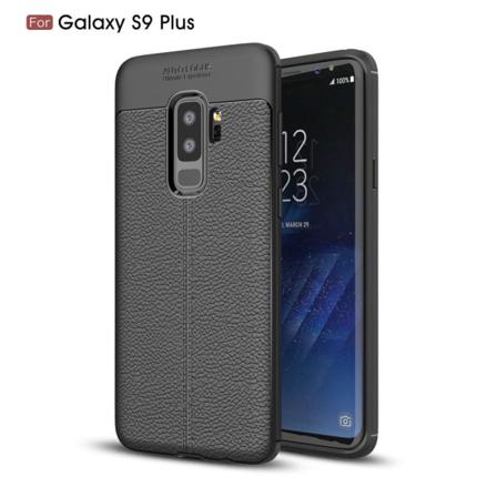 Litchi Läderskal För Samsung Galaxy S9 Plus - Svart Black